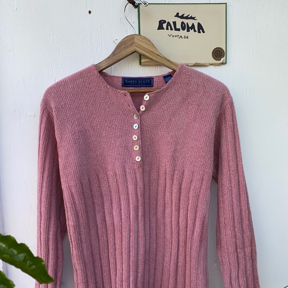 Karen Scott Petites Button Up Sweater